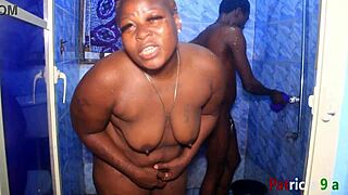 Patricia, a BBW from Nigeria, enjoys shower sex with Softkind