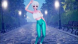 cute anime girl dancing and getting fucked part