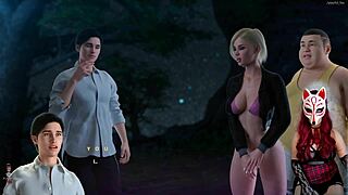 i'm touching my clit while playing apocalust 3, a porn game with anime milfs and groping