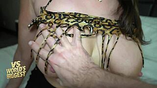 This whore craves two huge cocks for rough anal! 😱