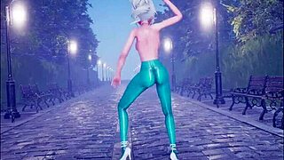 cute anime girl dancing and getting fucked part