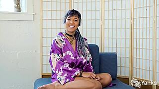 Midori Black Experiences Intense Body-Clenching Orgasms with Vibrator and Fingering