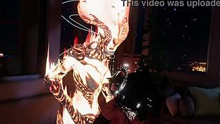 oh god, that flaming atronach is so hot in vr action!