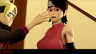 Hinata sleeps through rough 3D anime action with big cock. Credit to hforgods for this wild scene.