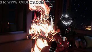 oh god, that flaming atronach is so hot in vr action!