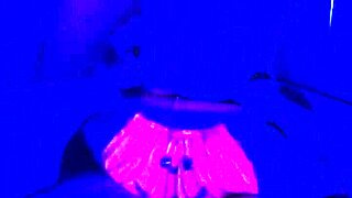 A couple celebrates happy halloween with homemade costumes