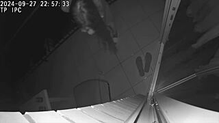 Cheating wife fucks friend on balcony