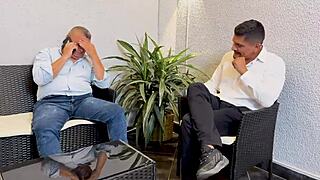 Curvy milf housewife growls, Fuck my cuckold husband's best friend rough!