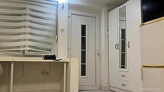 Naked wife meets delivery boy who stays