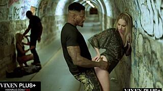 are vixenplus two blondes fucking two dominant bbcs after club night?