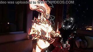 oh god, that flaming atronach is so hot in vr action!