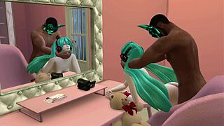 Damn! Miku Gets Nailed by a Black Guy!