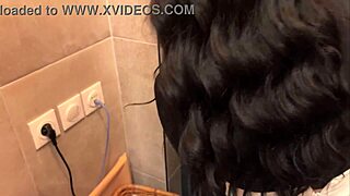 Orgasm control in a Paris cafe and blowjob in public toilet
