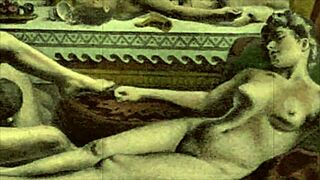 vintage erotic animation from classic retro cartoon style