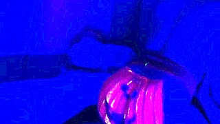 A couple celebrates happy halloween with homemade costumes