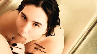 rubynalexfantasy gets face fucked until she pukes, then anal play in the shower