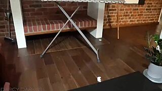 Damn! Cleaning Woman Handles Big Cock and Huge Tits in Gay Action!