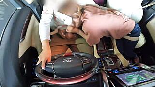 Married Woman Serves Husband with Unseen Pleasures in Car Scene.