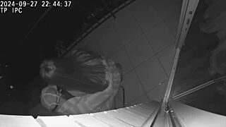 Cheating wife fucks friend on balcony