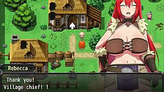 redhead rebecca with big tits and ass saves boy from nasty bandits in hentai anime part 1