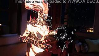 oh god, that flaming atronach is so hot in vr action!