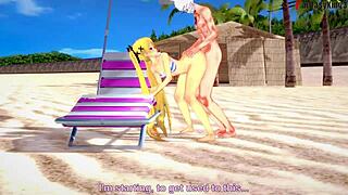 marie rose in bikini fucks on the beach