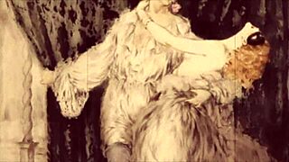 vintage erotic animation from classic retro cartoon style