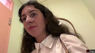 ever seen a girl eat lunch with cum on her face in public?