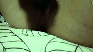 Blonde Tattooed Babe Uses Dildo for Masturbation