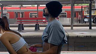 Bold Couple Screws Publicly at Train Terminal