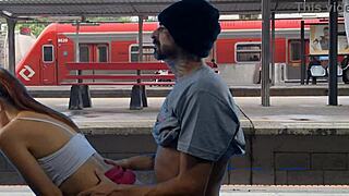Bold Couple Screws Publicly at Train Terminal