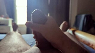 Masturbating with Sun Rays in Bedroom