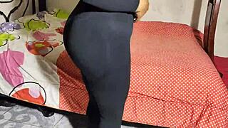 I’m banging a Latina brunette’s big ass right after gym class.