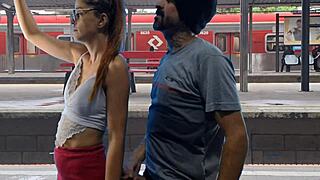 Bold Couple Screws Publicly at Train Terminal
