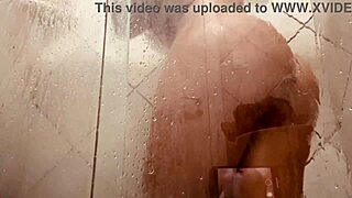 milf records herself cleaning hairy pussy in bathroom