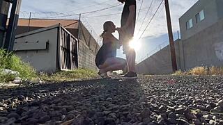 Couple Enjoys Public Pussy Eating and Car Sex