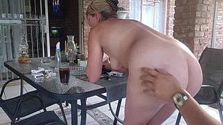 fucking my neighbors wife outdoor on the patio