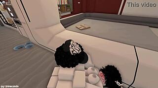 Naughty girl fucked and filled by stranger in Roblox 😏