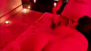 Chubby Brunette Sits Deliciously For Big Black Dick