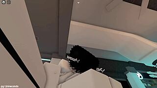 Naughty girl fucked and filled by stranger in Roblox 😏