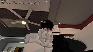 Naughty girl fucked and filled by stranger in Roblox 😏