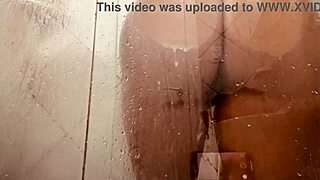 milf records herself cleaning hairy pussy in bathroom