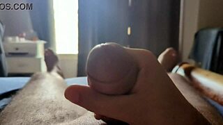 Masturbating with Sun Rays in Bedroom