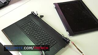 teacher with huge boobs teaches class