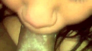 balls get milked in a raw sloppy blowjob with lactating action