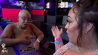 kris k gives sloppy blowjob before doggystyle riding big black cock