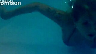 melissa the mermaid in the pool