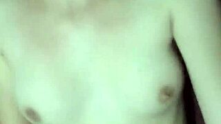 cute young skinny girl moaning loud in homemade scene.