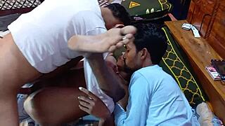 Neighbor Teens Team Up to Bang a Sexy Village Girl.