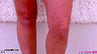 Cute Teen 18+ Blonde Model Shows Sexy Body In POV Massage